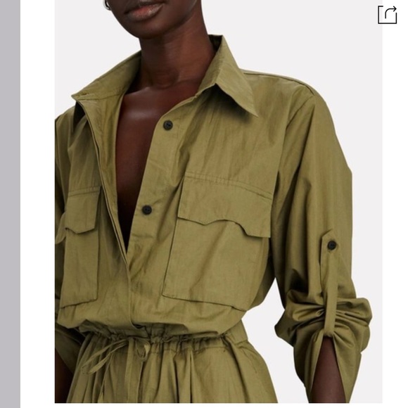 S/W/F Utility Poplin Tie-waist Jumpsuit - Picture 3 of 9